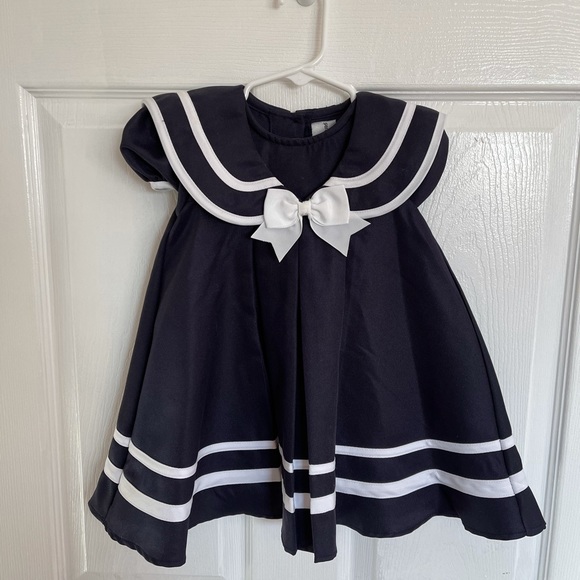 Rare Editions Navy Sailor Dress - Picture 1 of 3